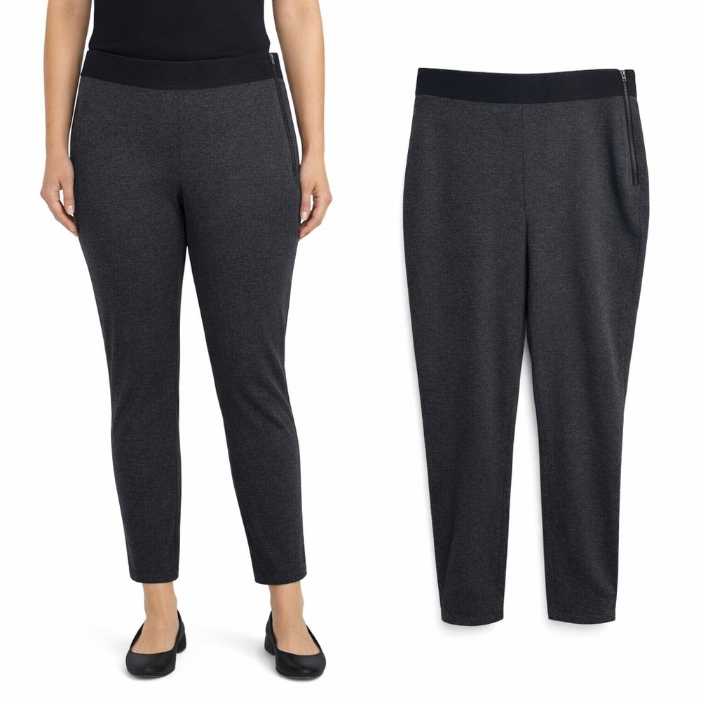 White House Black Market The Body Comfort Side Zip Legging Heather Coal 10‎